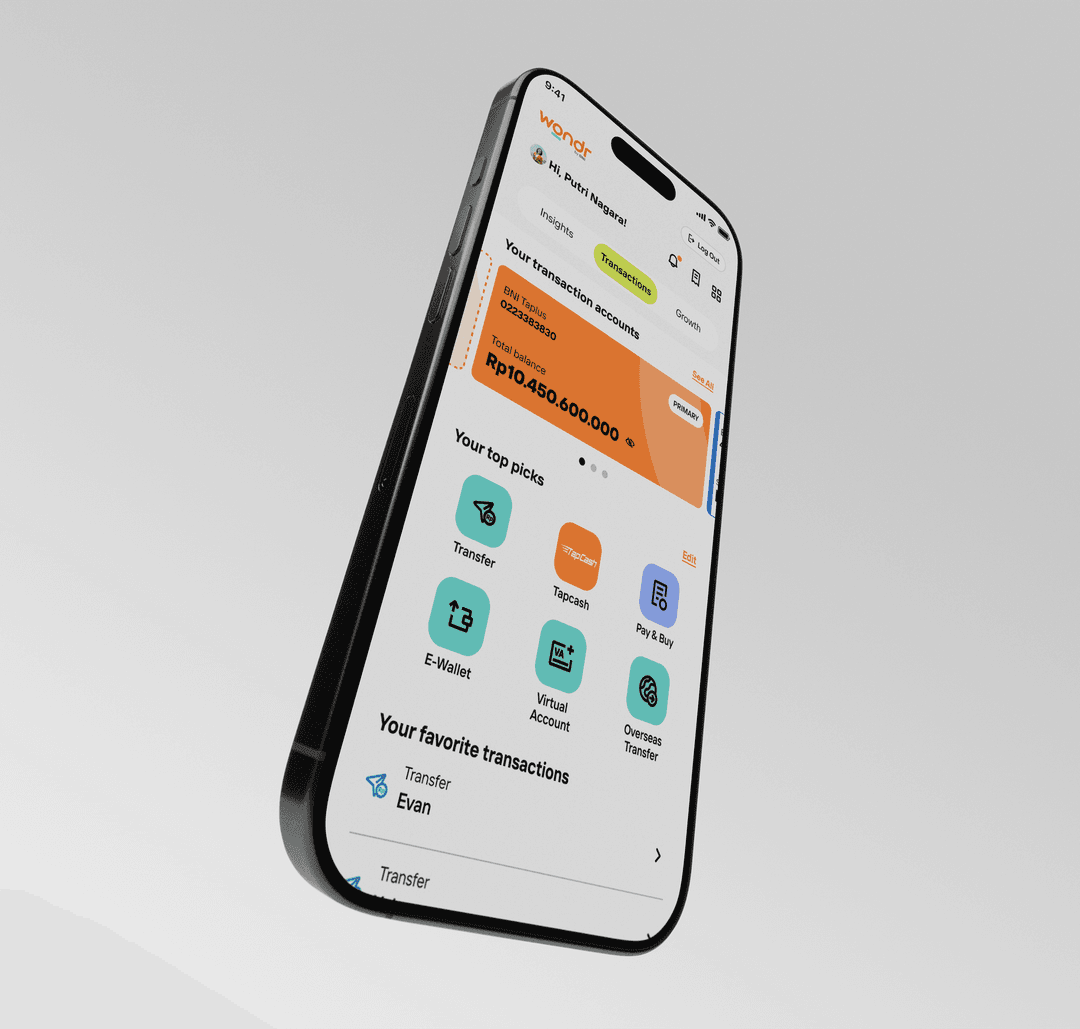 Spending overview mobile screen